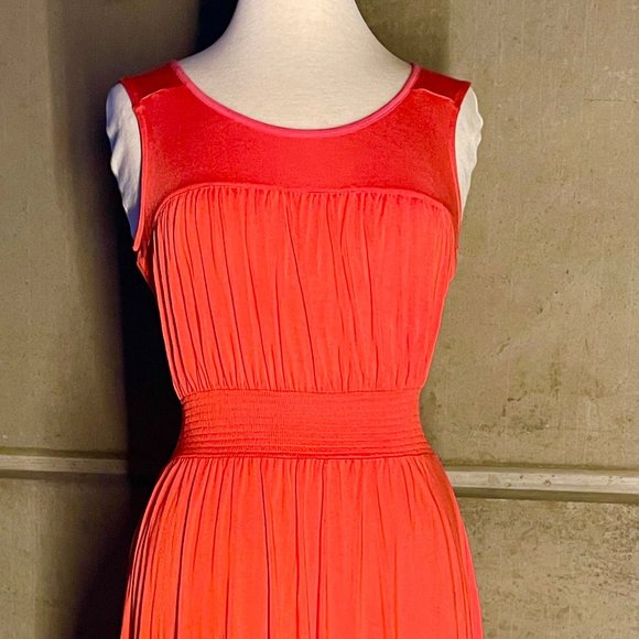 EUC - Sleeveless Anthropologie Girls from Savoy Annabel CoralDress - Picture 1 of 10
